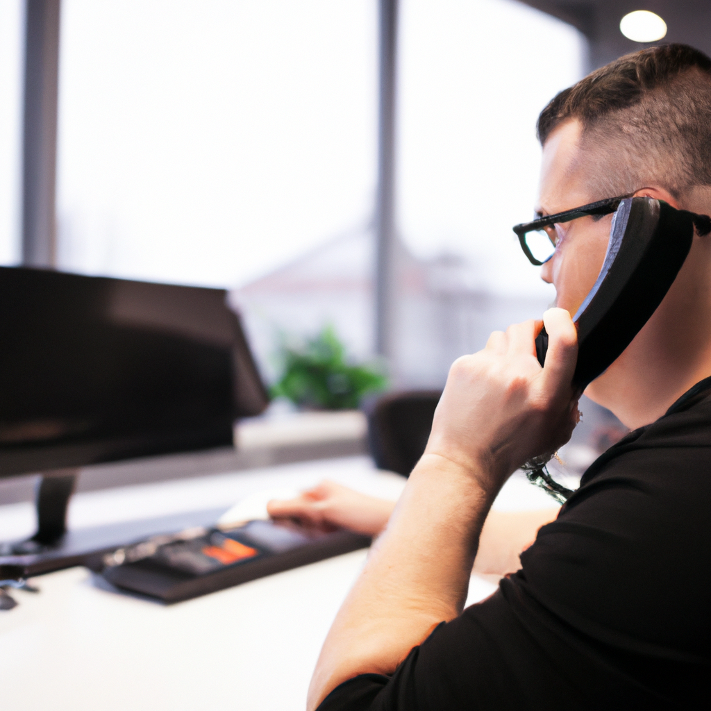 Team member providing friendly customer support over the phone